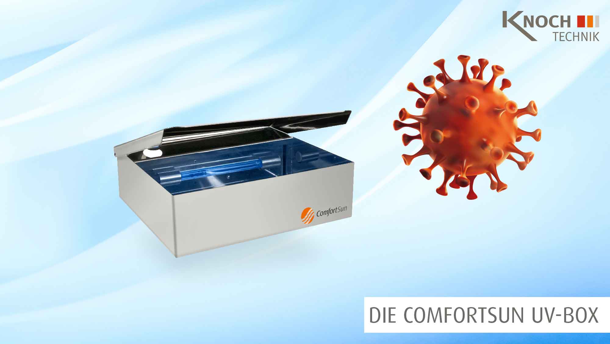 Die ComfortSun UV-Desinfektionsbox tötet Viren, Bakterien und Keime
