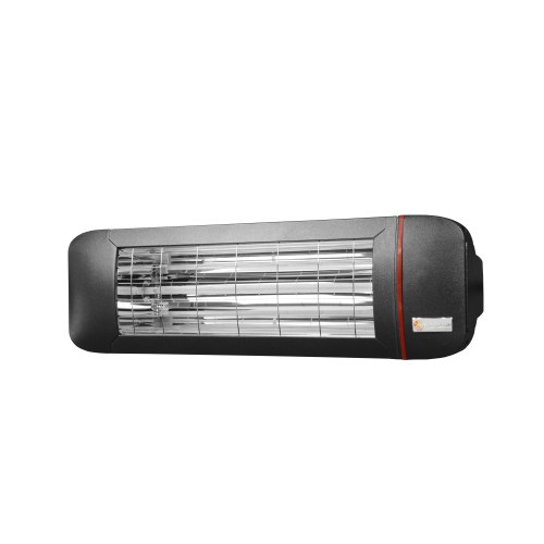 Gewerbe Heizstrahler 1400 W  anthrazit Vorderansicht